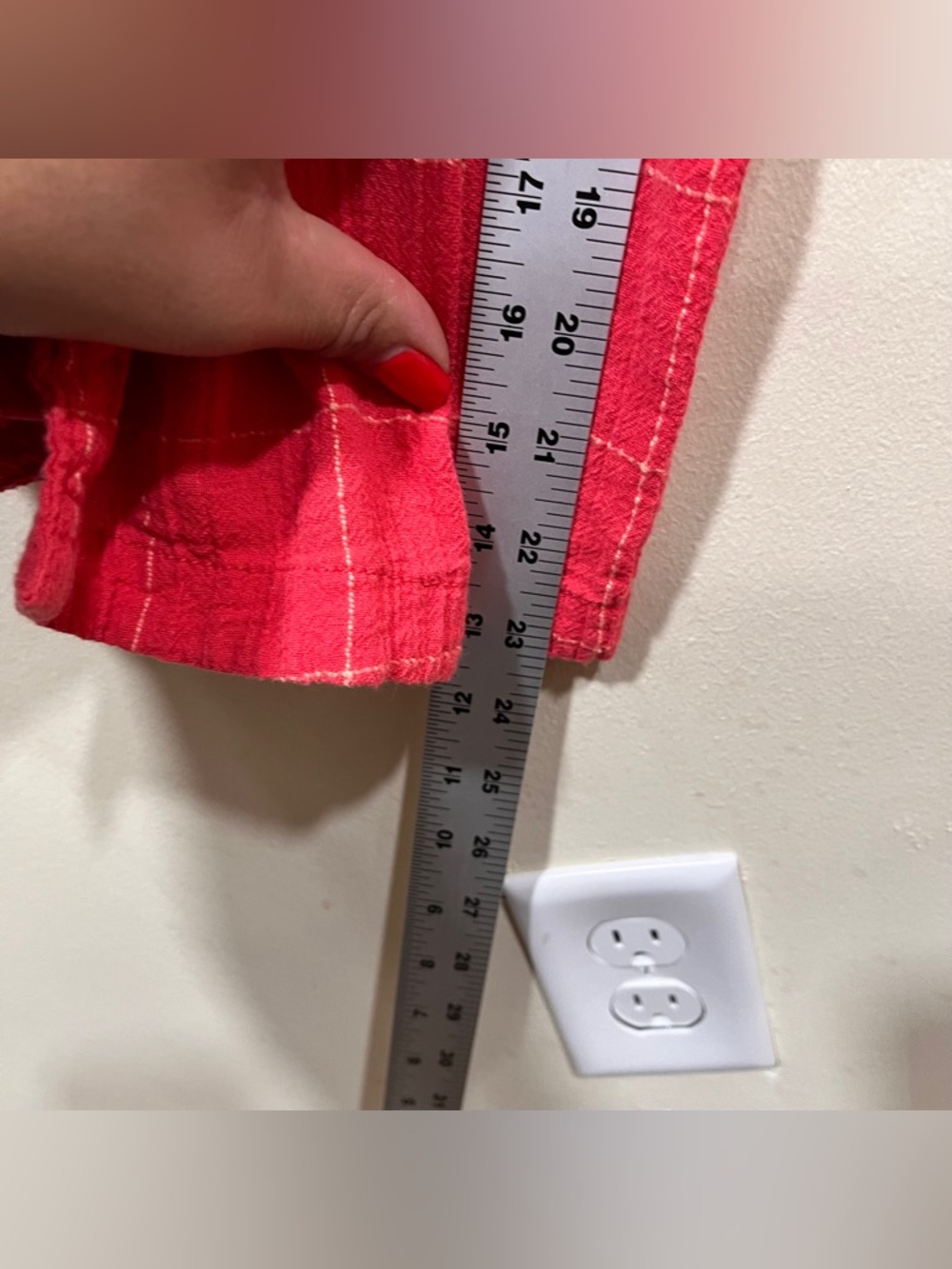 Free People Lunar Cove Wide-Leg Pants Red Combo Sz small Boho Plaid - Picture 4 of 7